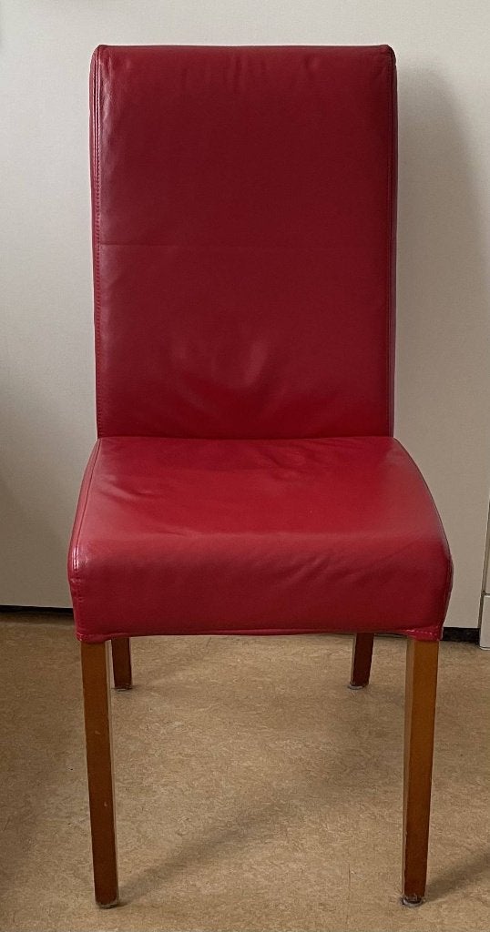 lederen stoelen, Huis en Inrichting, Stoelen, Ophalen, Gebruikt, Drie, Modern
