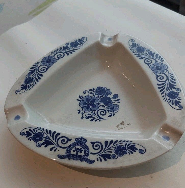 Vintage Delfts Blauw Asbak - Schoonhoven Holland, Verzenden, Zo goed als nieuw
