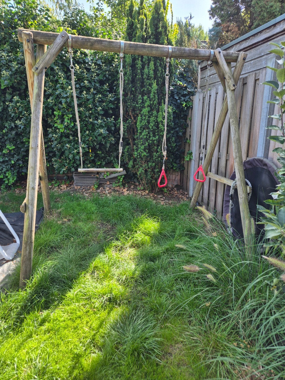 Houten schommel met accessoires, Ophalen, Gebruikt, Schommel