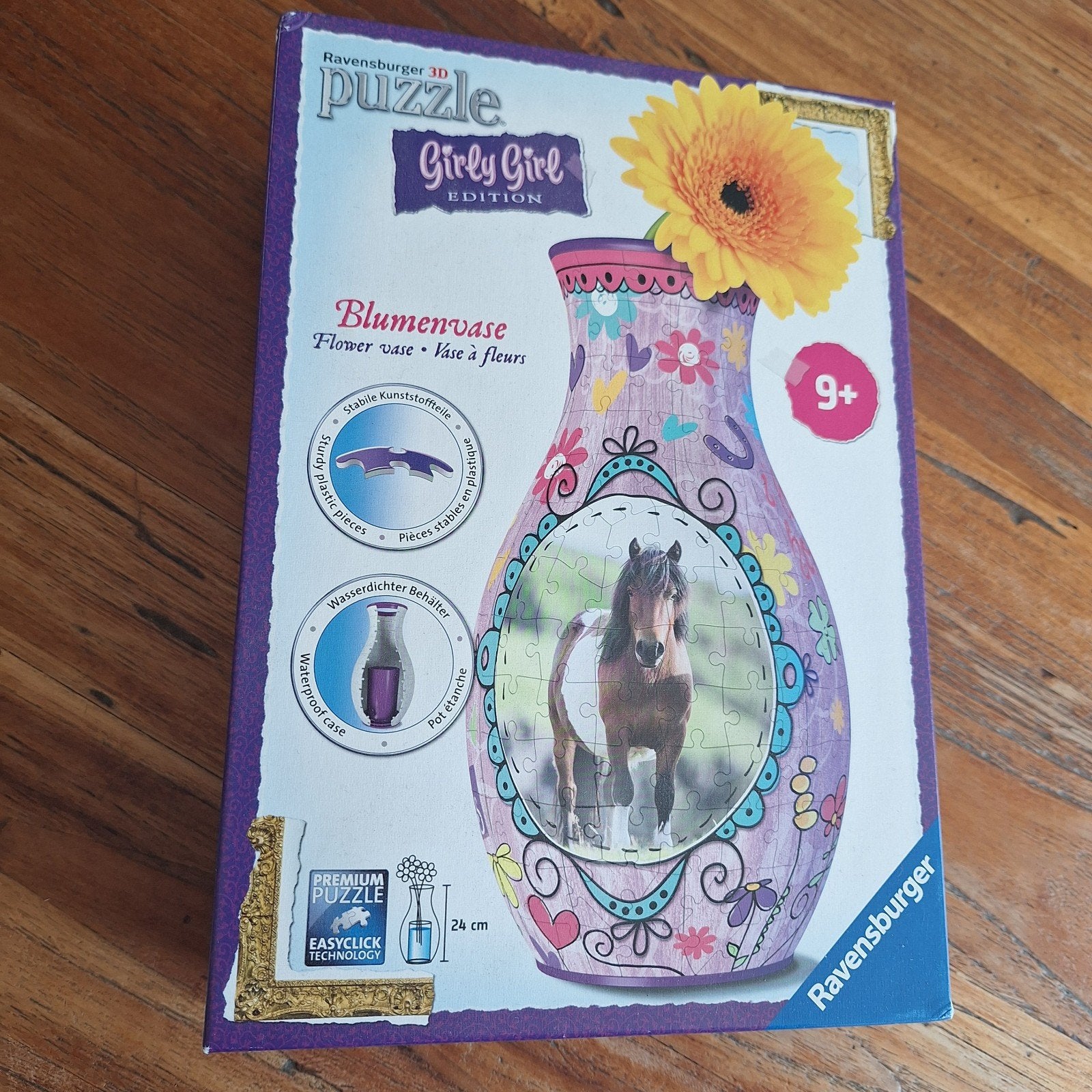 Ravensburger 3D Puzzel Bloemenvaas Girly Girl Edition, Ophalen of Verzenden, Minder dan 500 stukjes, Zo goed als nieuw, Rubik's of 3D-puzzel