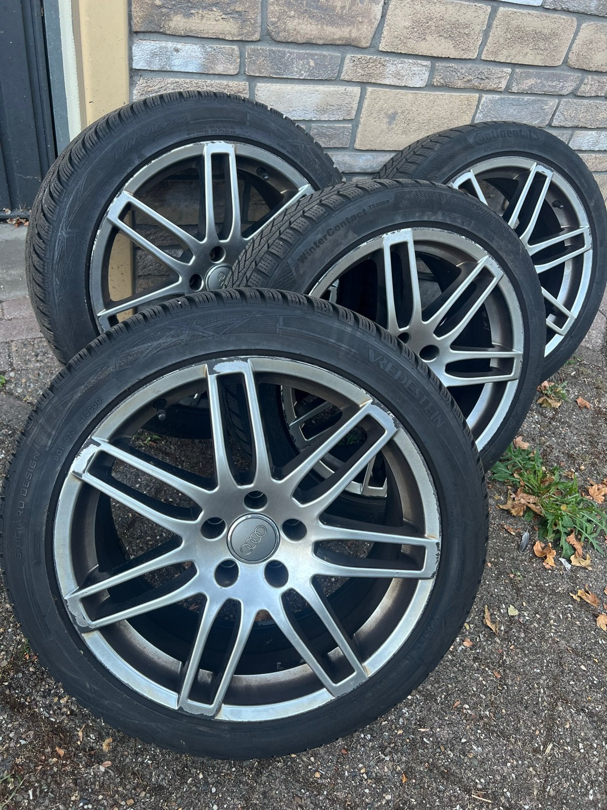 Audi 18 inch velgen met winterbanden 225/45 R18, Auto-onderdelen, Ophalen, 18 inch, Gebruikt, Banden en Velgen