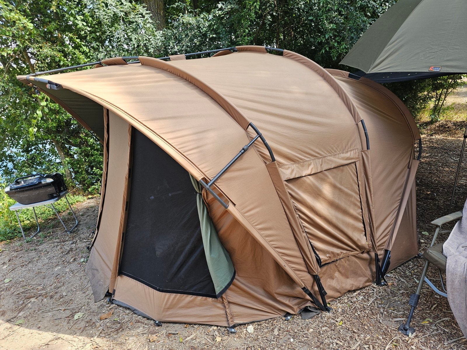 Fox Retreat+ 2 man bivvy karpertent met overwarp, Ophalen, Gebruikt, Overige typen