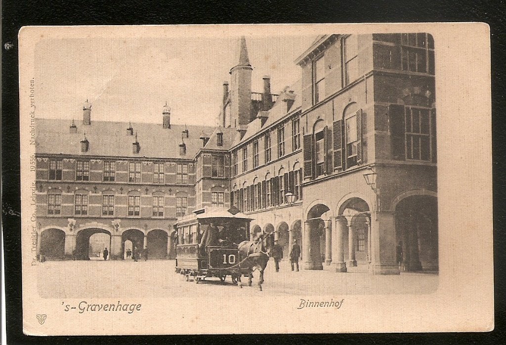 ‘s-Gravenhage, Binnenhof met paardentram, Ophalen of Verzenden, Voor 1920, Ongelopen, Zuid-Holland
