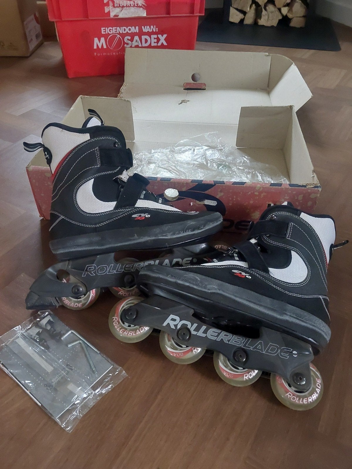Rollerblade skates - Zwart/Wit - Maat 42/43, Overige merken, Gebruikt, Heren, Ophalen of Verzenden