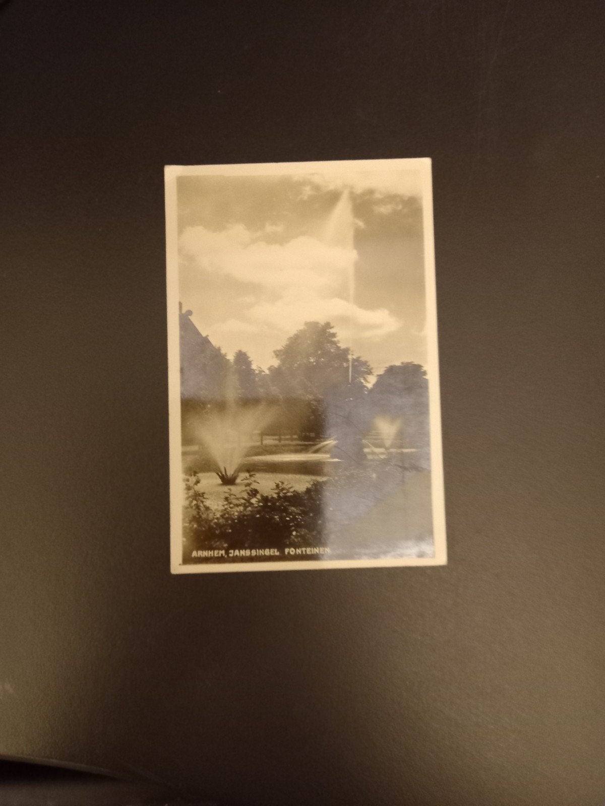 kaart  Arnhem  Janssingel. Fonteinen . Gelopen 1936, Verzenden, 1920 tot 1940, Gelopen, Gelderland