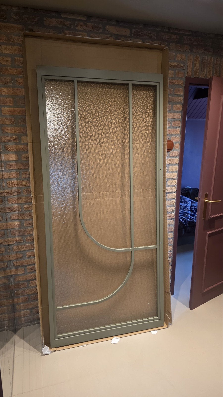 Nieuwe taatsdeur olijfgrijs, Ophalen, 80 tot 100 cm, Binnendeur, Nieuw