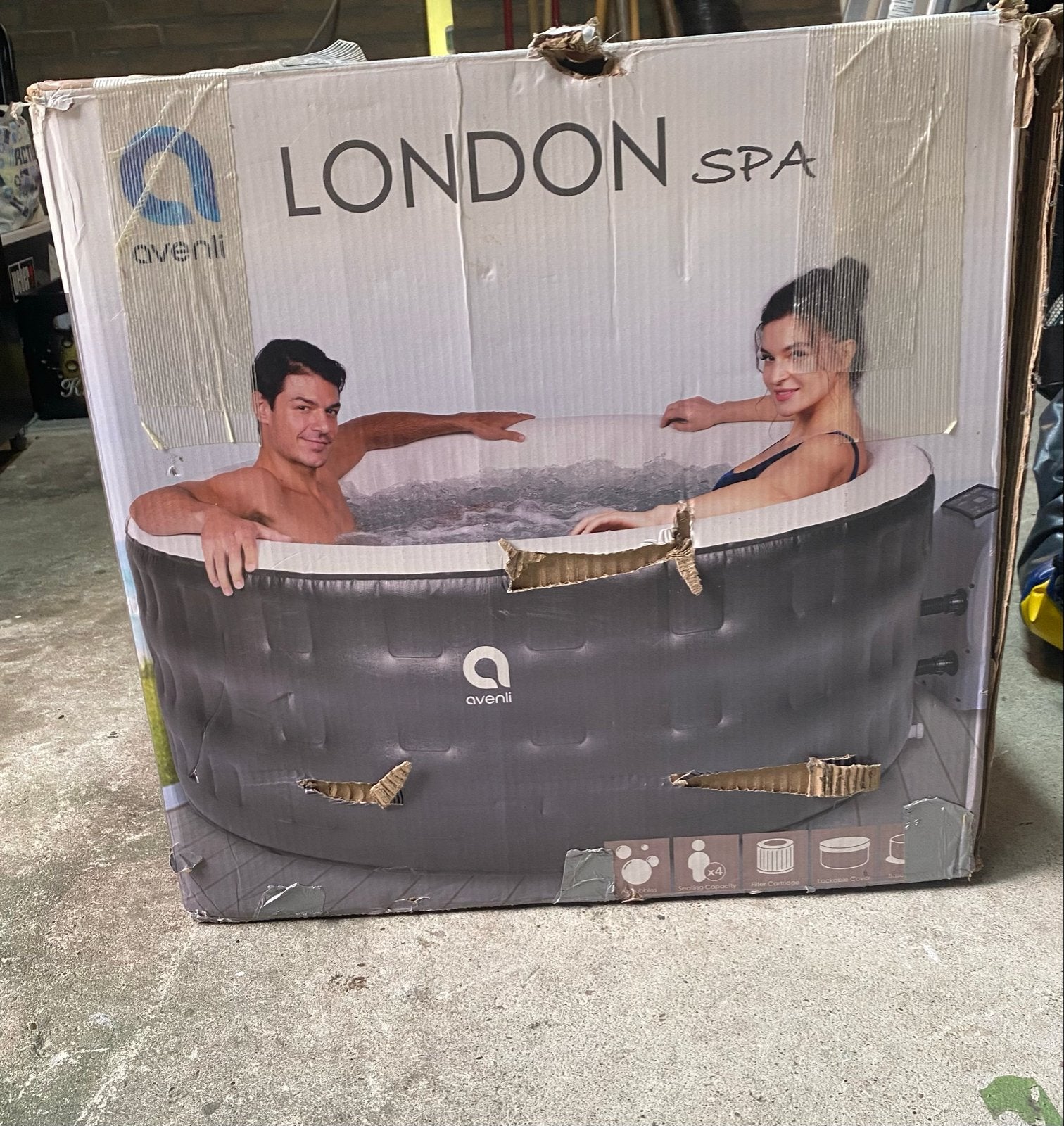 Opblaasbare jacuzzi - Gebruikt, Ophalen of Verzenden, Gebruikt, Overige typen