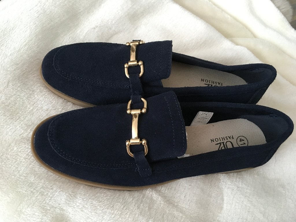 Suède nieuwe Loafers maat 41, Ophalen of Verzenden, Nieuw, Blauw, Instappers