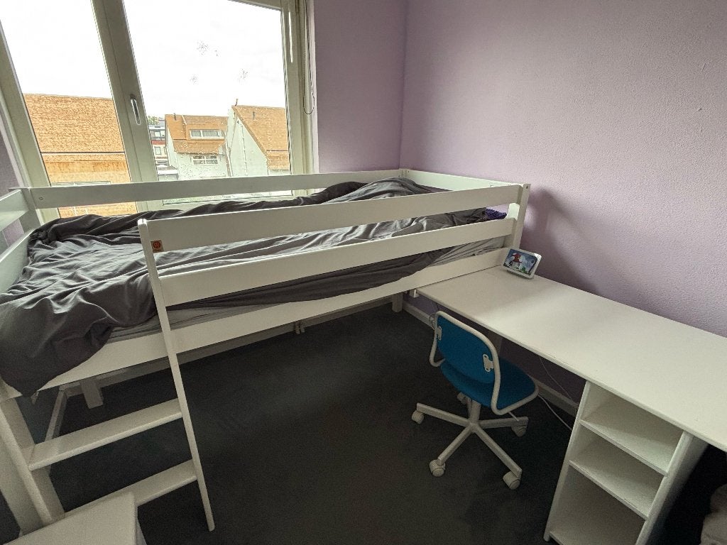 Half hoogslaper met uitschuifbaar bureau, Ophalen, Gebruikt, Hoogslaper