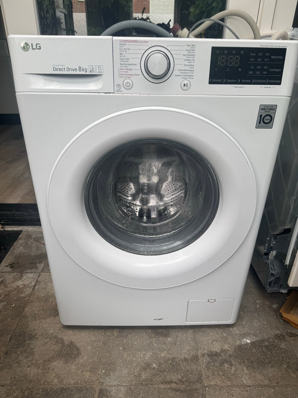 LG Direct Drive 8kg Wasmachine - F4WV208S3, Ophalen, Gebruikt, Voorlader, Kort programma
