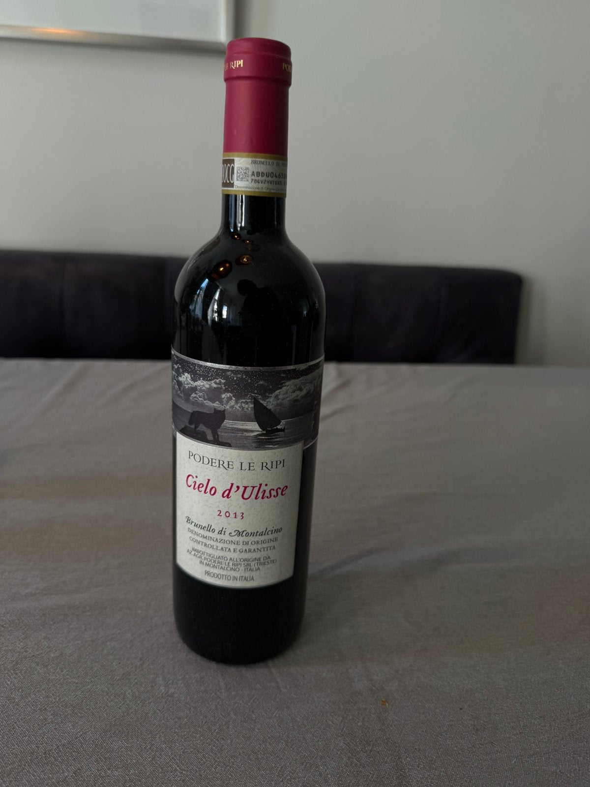2013 Podere Le Ripi 'Cielo d'Ulisse', Ophalen of Verzenden, Zo goed als nieuw, Frankrijk, Rode wijn