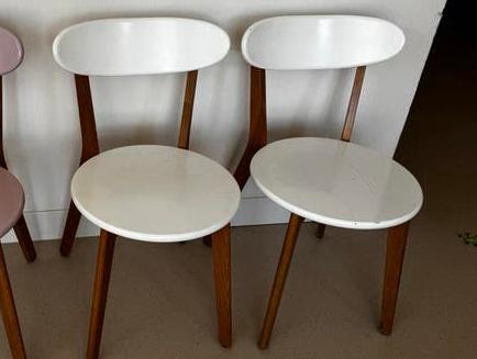2 Made (Fjord) houten stoelen, Huis en Inrichting, Stoelen, Ophalen, Gebruikt, Overige kleuren, Drie