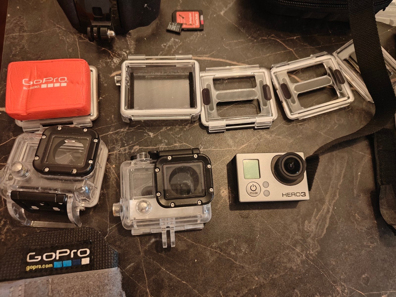 GoPro Hero 3 met accessoires en hondentuigje, Ophalen, GoPro