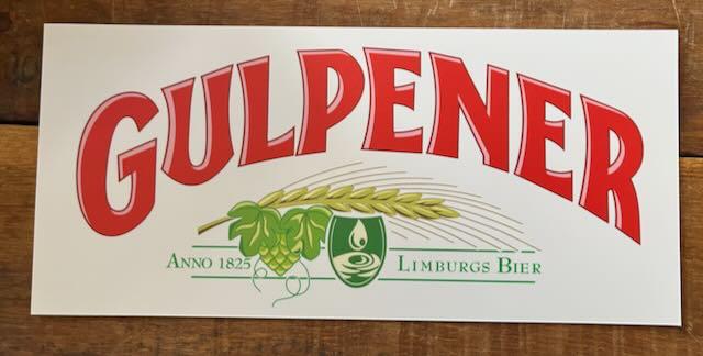GULPENER bier    reclamebordje, Ophalen of Verzenden, Zo goed als nieuw, Reclamebord, Plaat of Schild, Overige merken
