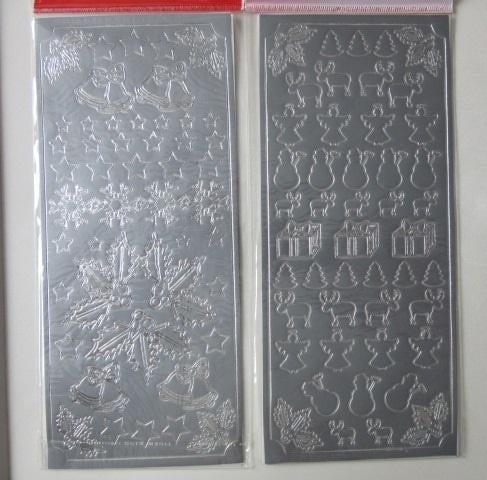 Zb15 2x STICKERVEL HOBBY KAARTEN MAKEN KERST STER BOOM KLOK, Siemensstrasse 21, 59199 Bönen, Duitsland, Nieuw, Ophalen of Verzenden