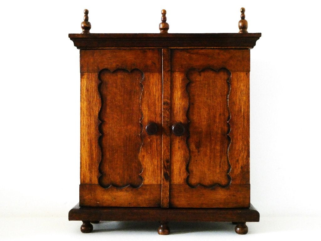 Uniek antiek miniatuur kastje 19e eeuws vakmanschap ca. 1880, Antiek en Kunst, Ophalen of Verzenden