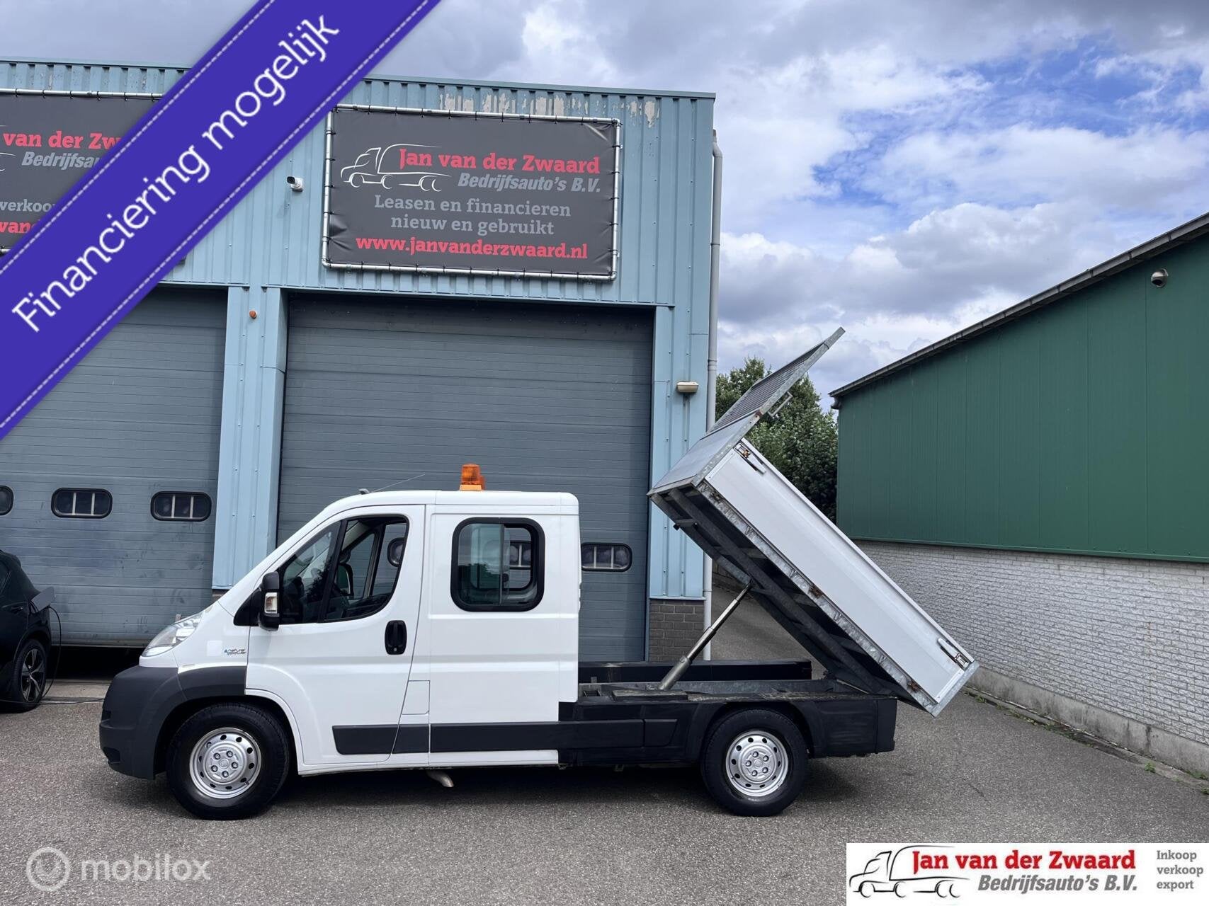 Fiat Ducato Kipper openlaadbak Pick up Dubbele cabine 6 zitp, Auto's, Euro 5, 136 pk, Gebruikt, 4 cilinders