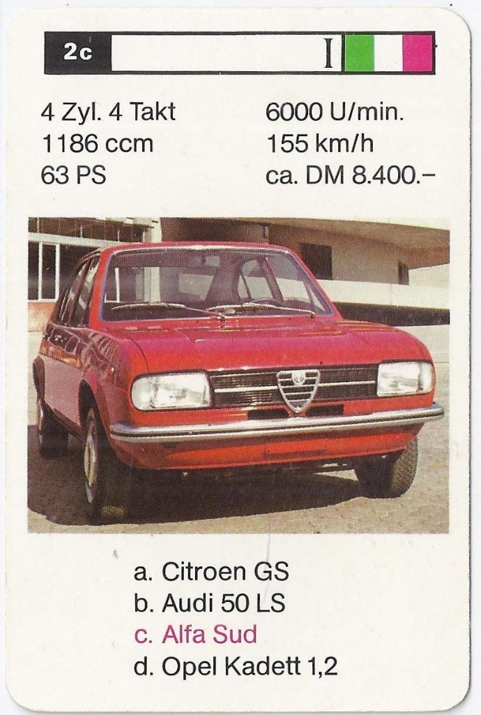 Ma2 autokaartje alfa sud, Ophalen of Verzenden, Zo goed als nieuw, Auto's