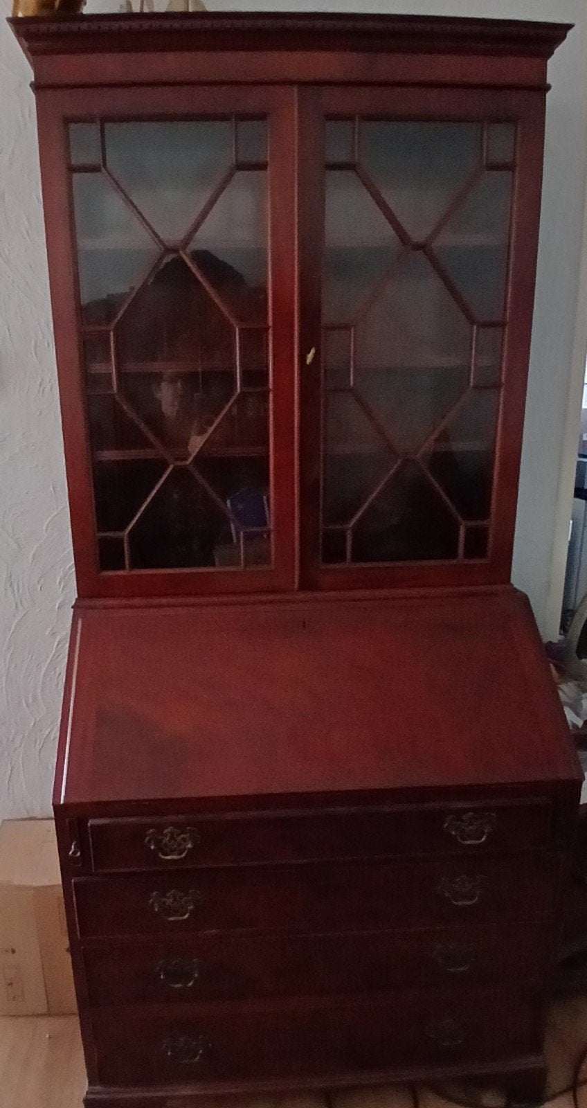 Antiek secretaire met boekenkast - Gebruikerssporen