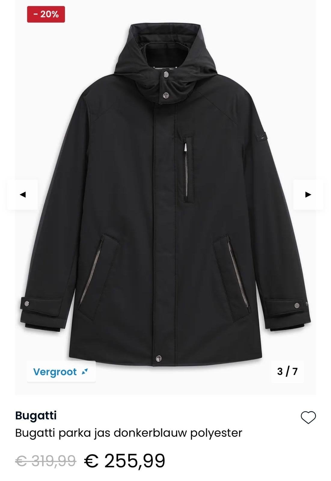 Nieuwe Bugatti parka jas - Maat XL, Ophalen of Verzenden, Nieuw, Maat 56/58 (XL), Blauw