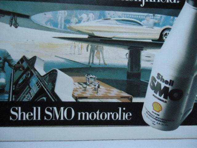 sticker oud Shell SMO SF Science fiction strip pop art auto, Verzenden, Zo goed als nieuw, Bedrijf of Vereniging