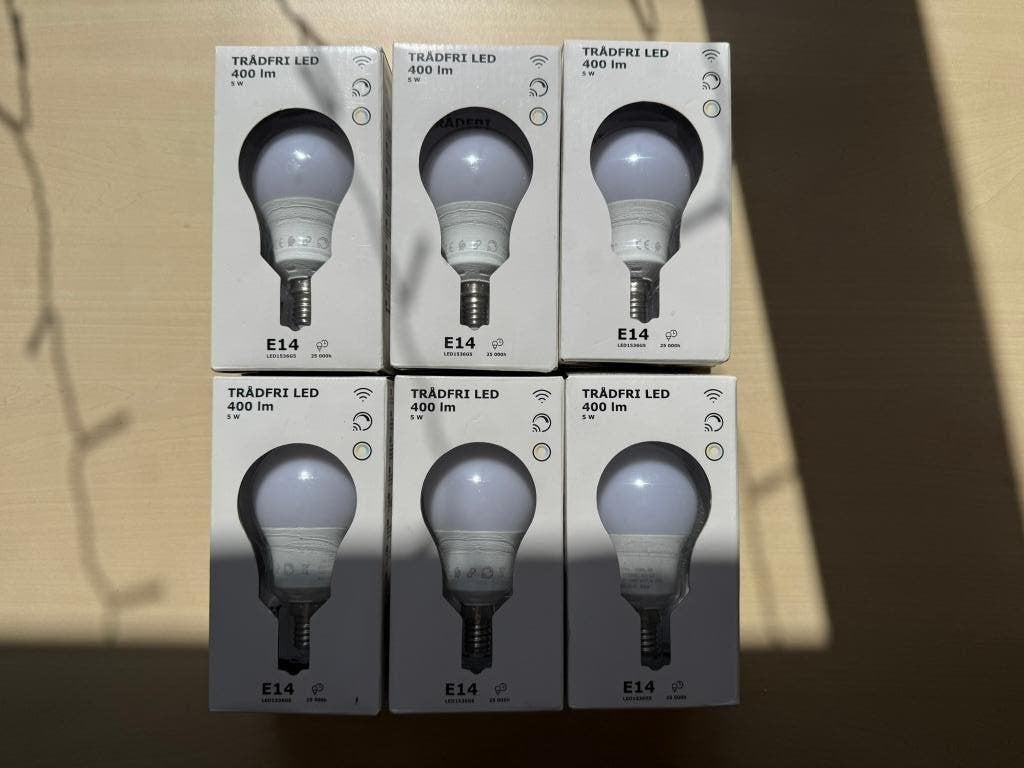 NIEUW 6x IKEA E14 Tradferi LED kleur lamp, Ophalen of Verzenden, Zo goed als nieuw