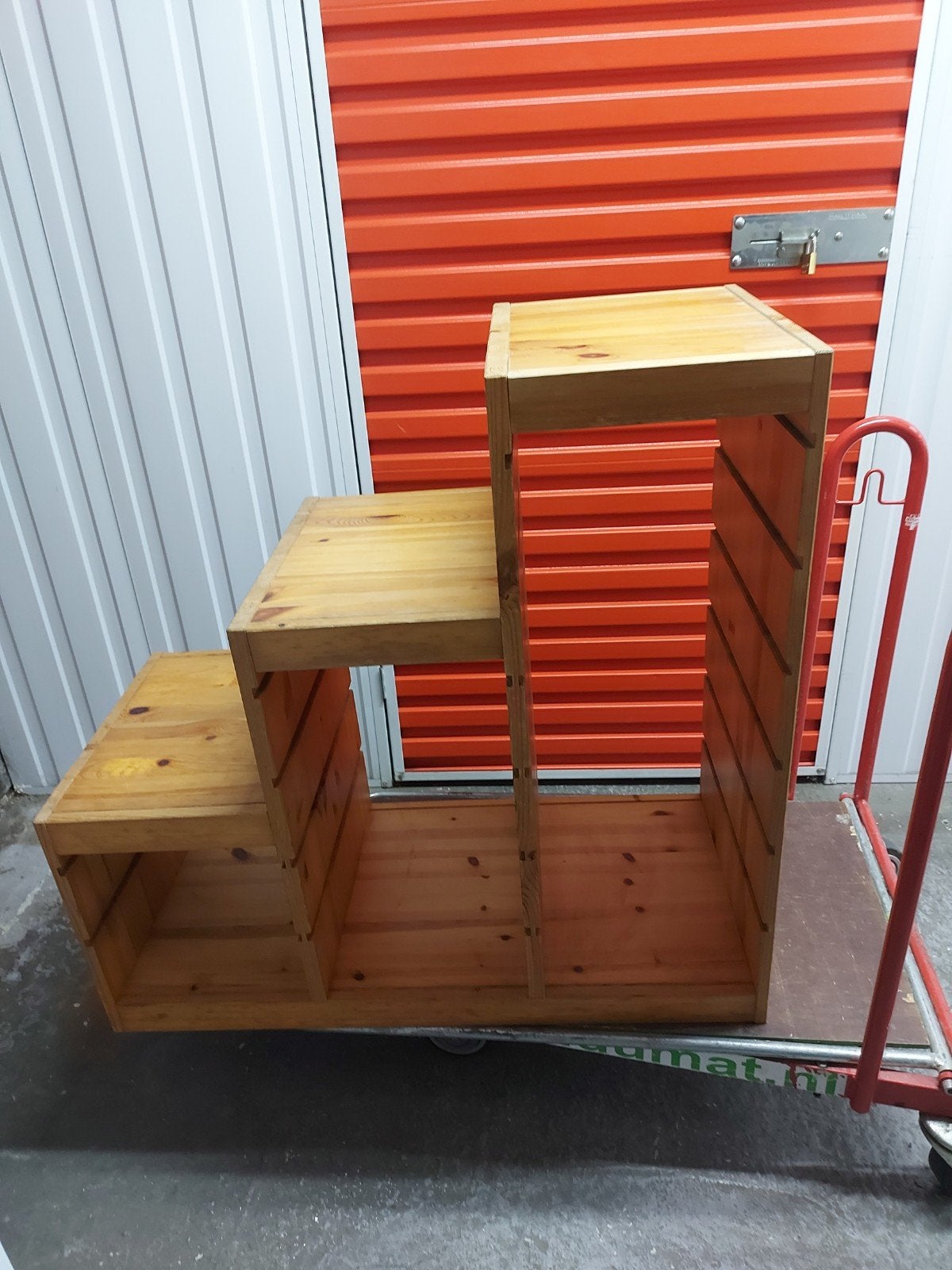 Houten opbergrek / trapje van grenen, Huis en Inrichting, Ophalen