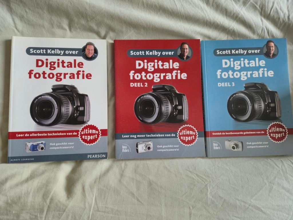Z.g.a.n. digitale fotografie boeken 3 stuks Scott Kelby, Boeken, Ophalen of Verzenden, Zo goed als nieuw, Fotograferen en Filmen