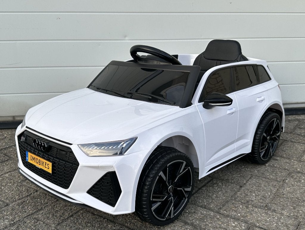 Audi RS6 12v zwart Afstandsbediening / Bleutooth / Leder / E, Ophalen of Verzenden, Nieuw
