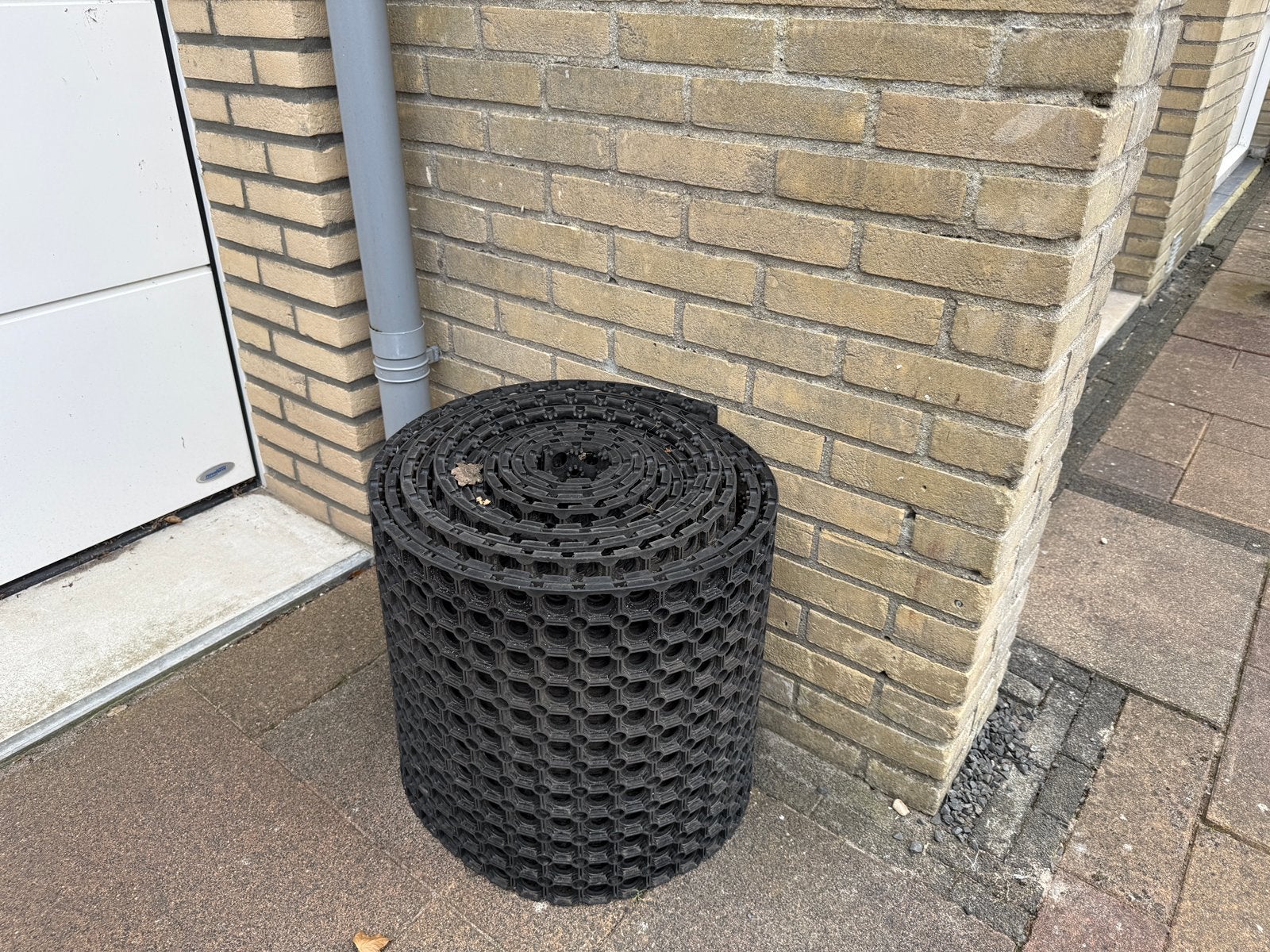 Rubber ringmat op rol - Dikte 16 mm - Breedte 50 cm 10 mtr, Ophalen, Schoonloopmat, Rubber, Zo goed als nieuw