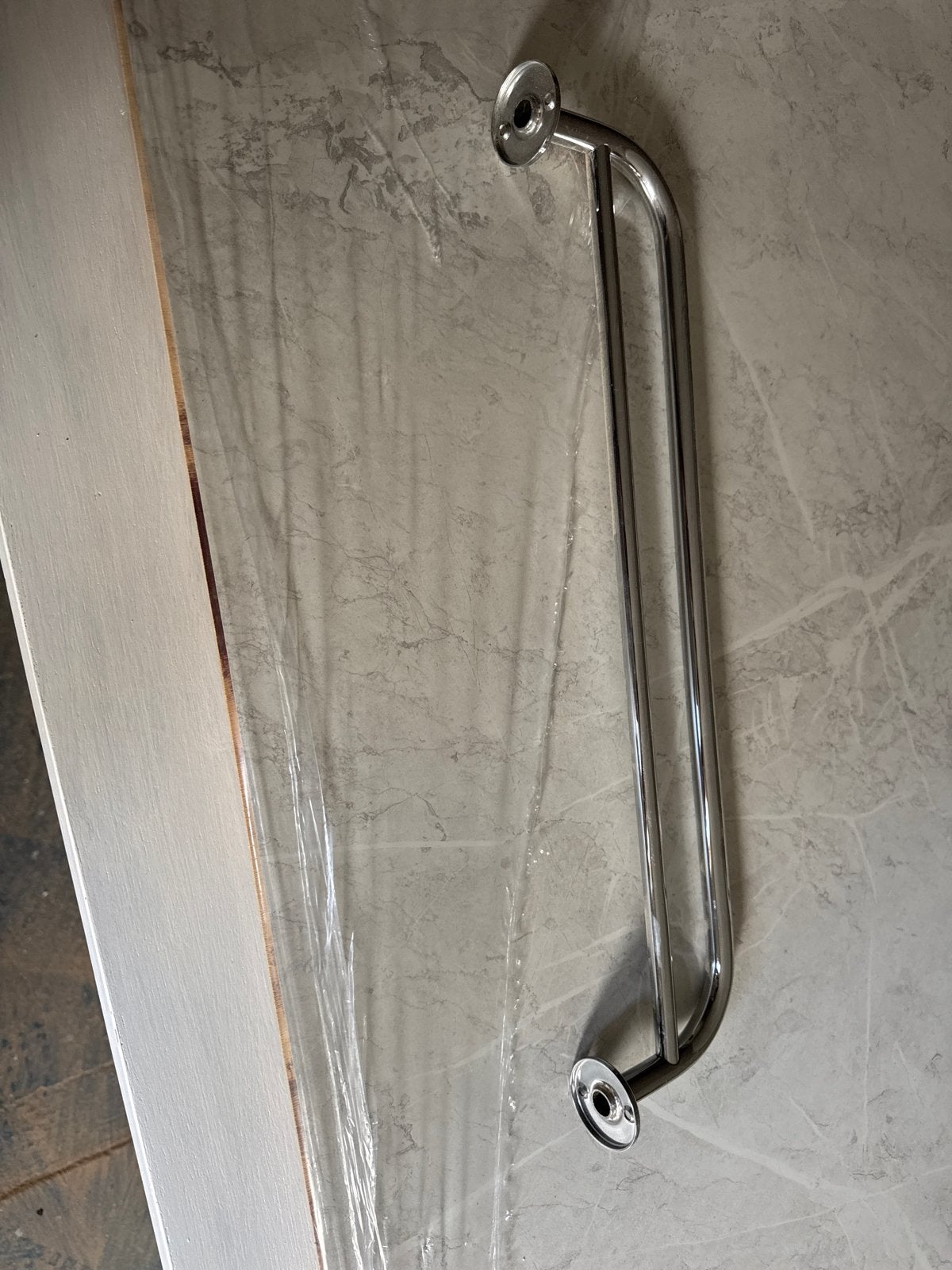 Roestvrijstalen handdoekenrek voor badkamer, Ophalen of Verzenden, Gebruikt, Zilver, Handdoekenrek