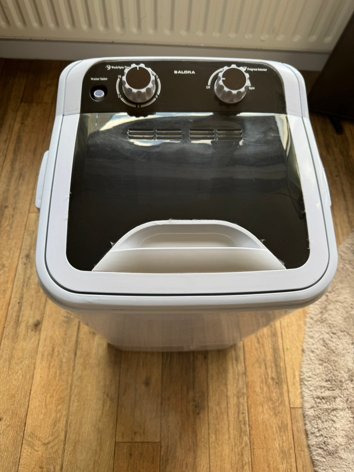 Salora mini wasmachine, Witgoed en Apparatuur, Wasmachines, Zo goed als nieuw, Bovenlader, 4 tot 6 kg, Minder dan 85 cm, Minder dan 1200 toeren