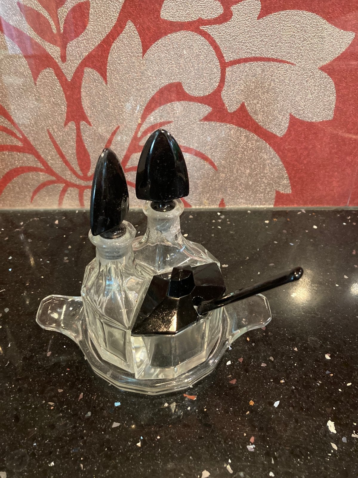 Oil and vinegar set art deco antiek Praag olie & azijn, Antiek en Kunst, Ophalen of Verzenden