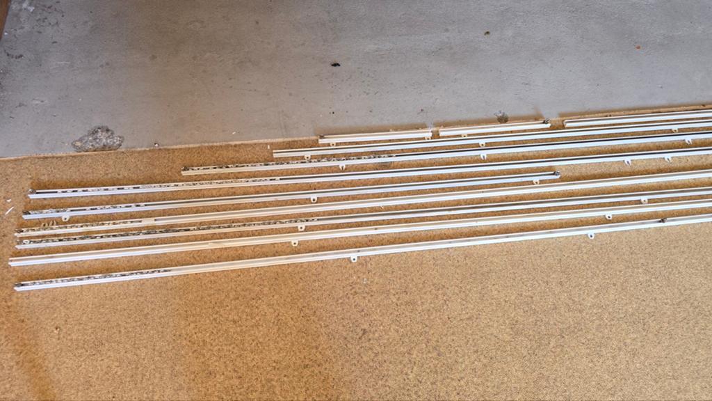 Gordijnrails wit, Ophalen, Wit, Minder dan 100 cm