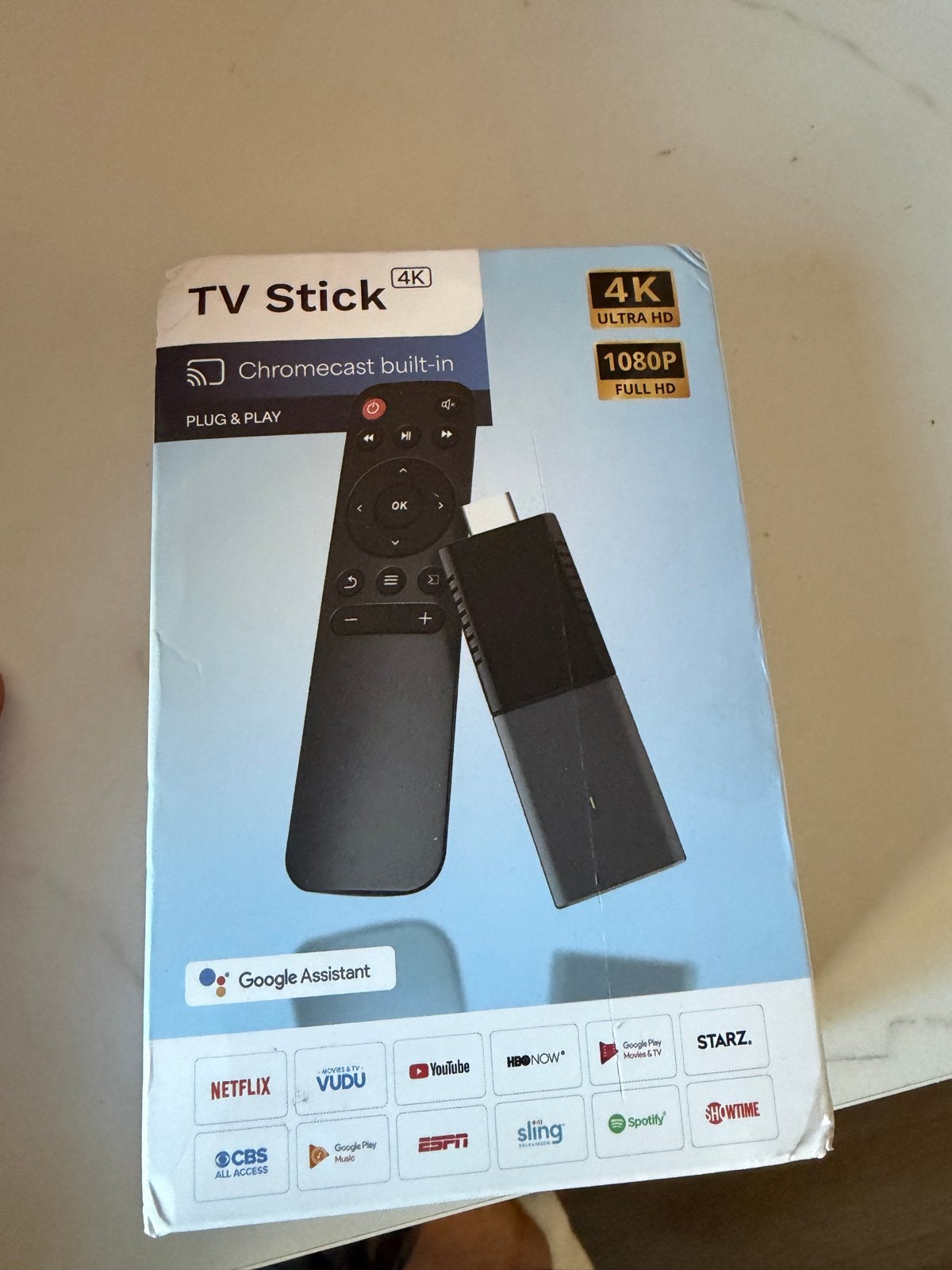 Google Chromecast 4K TV Stick met Google Assistant, Audio, Tv en Foto, Ophalen of Verzenden, Nieuw, HDMI, Zonder harde schijf