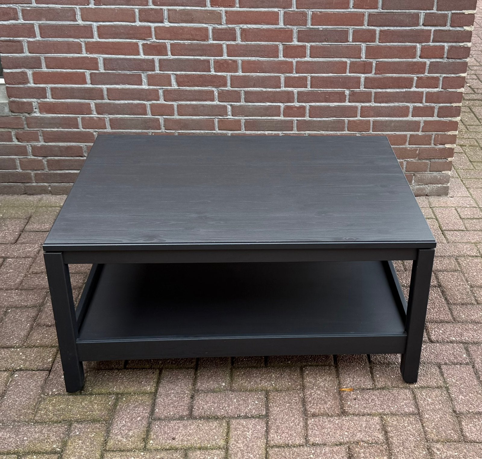Salontafel zwart, Ophalen, 100 tot 150 cm, 50 tot 100 cm, Zo goed als nieuw