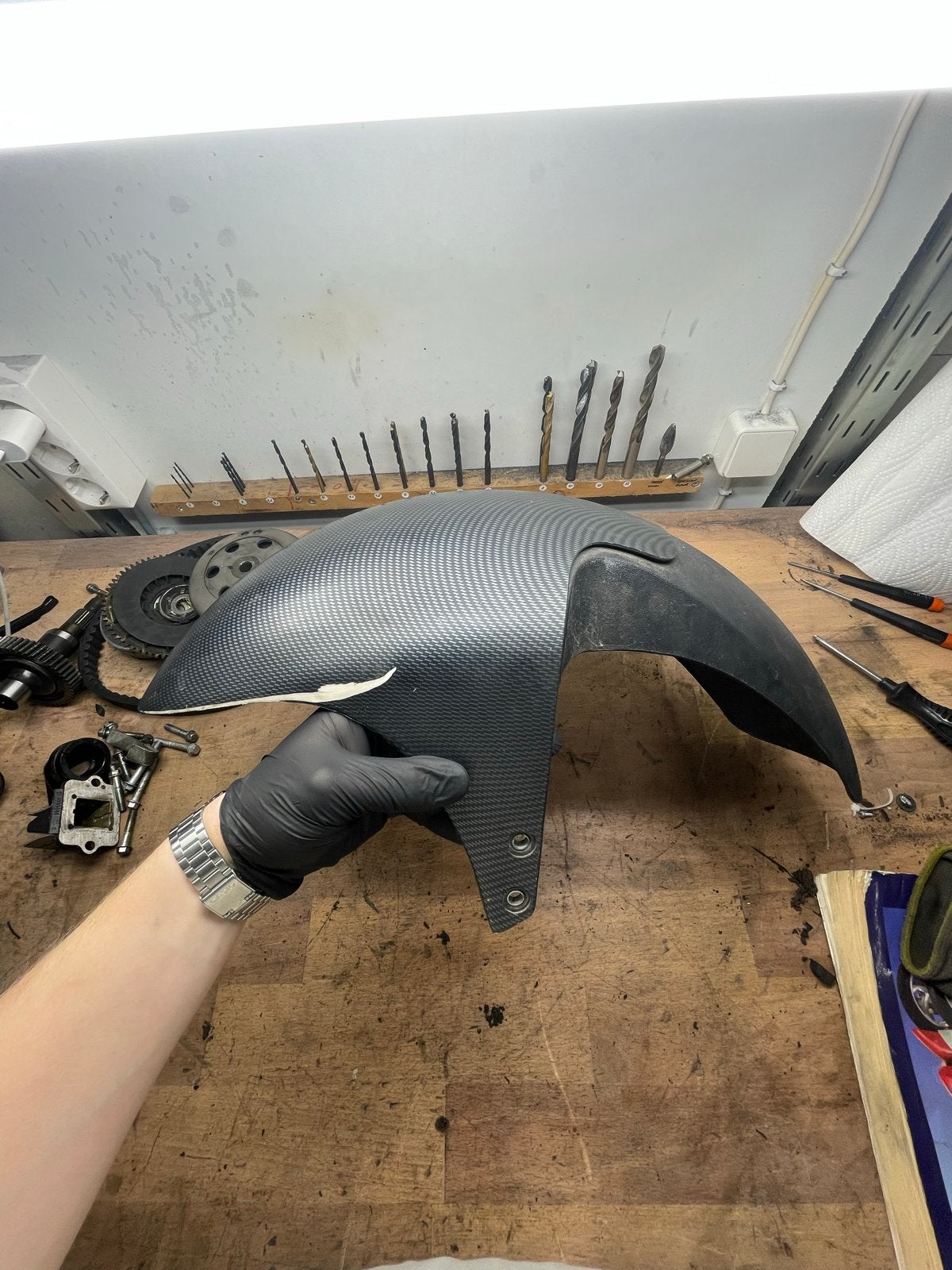 Gilera Runner SP Pro "Carbon look" spatbord, Ophalen of Verzenden, Gebruikt, Kap, Overige merken