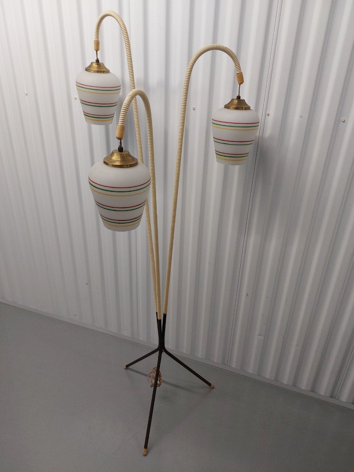 Vintage Jaren '50 Vloerlamp met 3 Lichtpunten, Antiek en Kunst, Ophalen