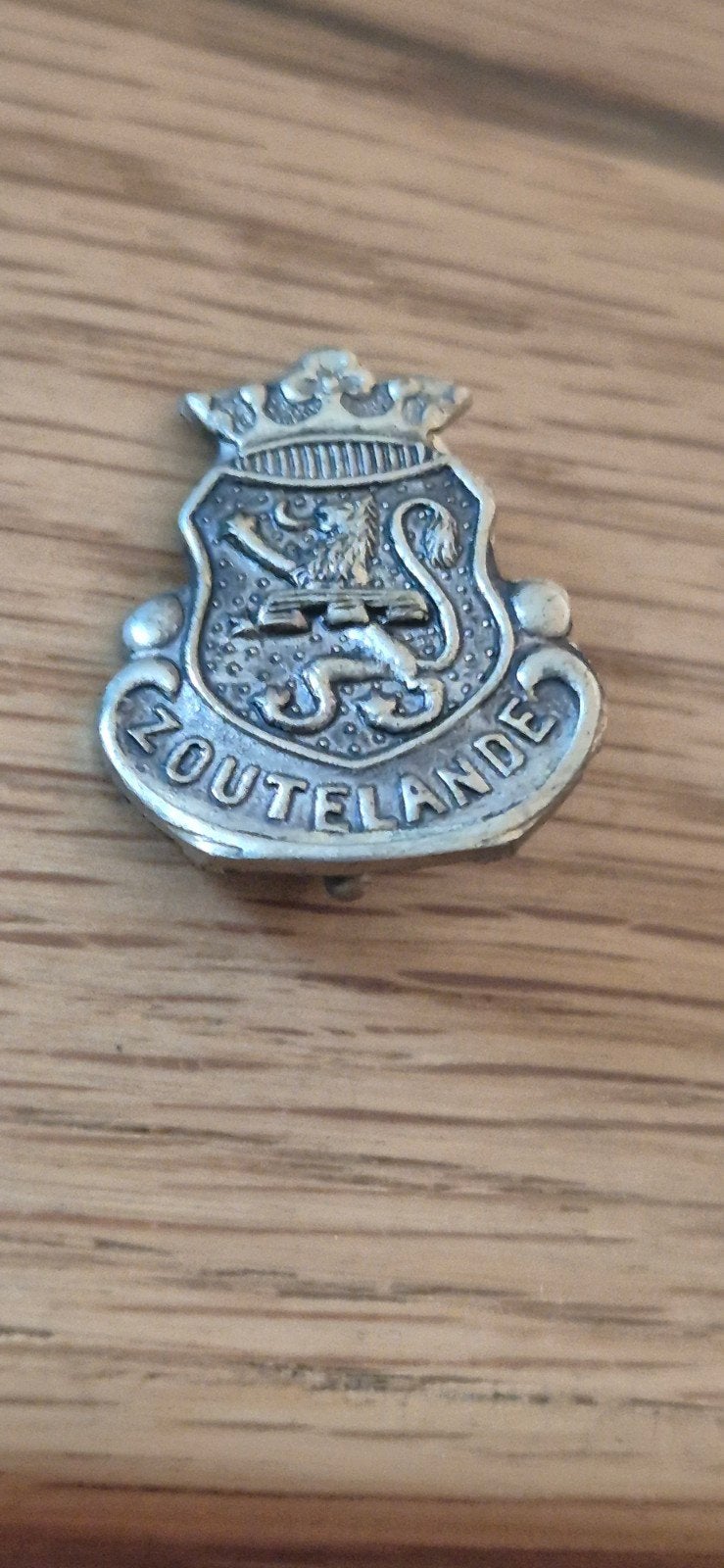 Broches wapen van Zoutelande, Ophalen of Verzenden, Overige materialen