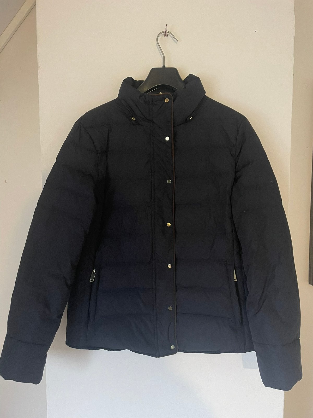 Winterjas dames dons donkerblauw Esprit - Maat XL / 42, Ophalen of Verzenden, Zo goed als nieuw, Maat 42/44 (L), Blauw