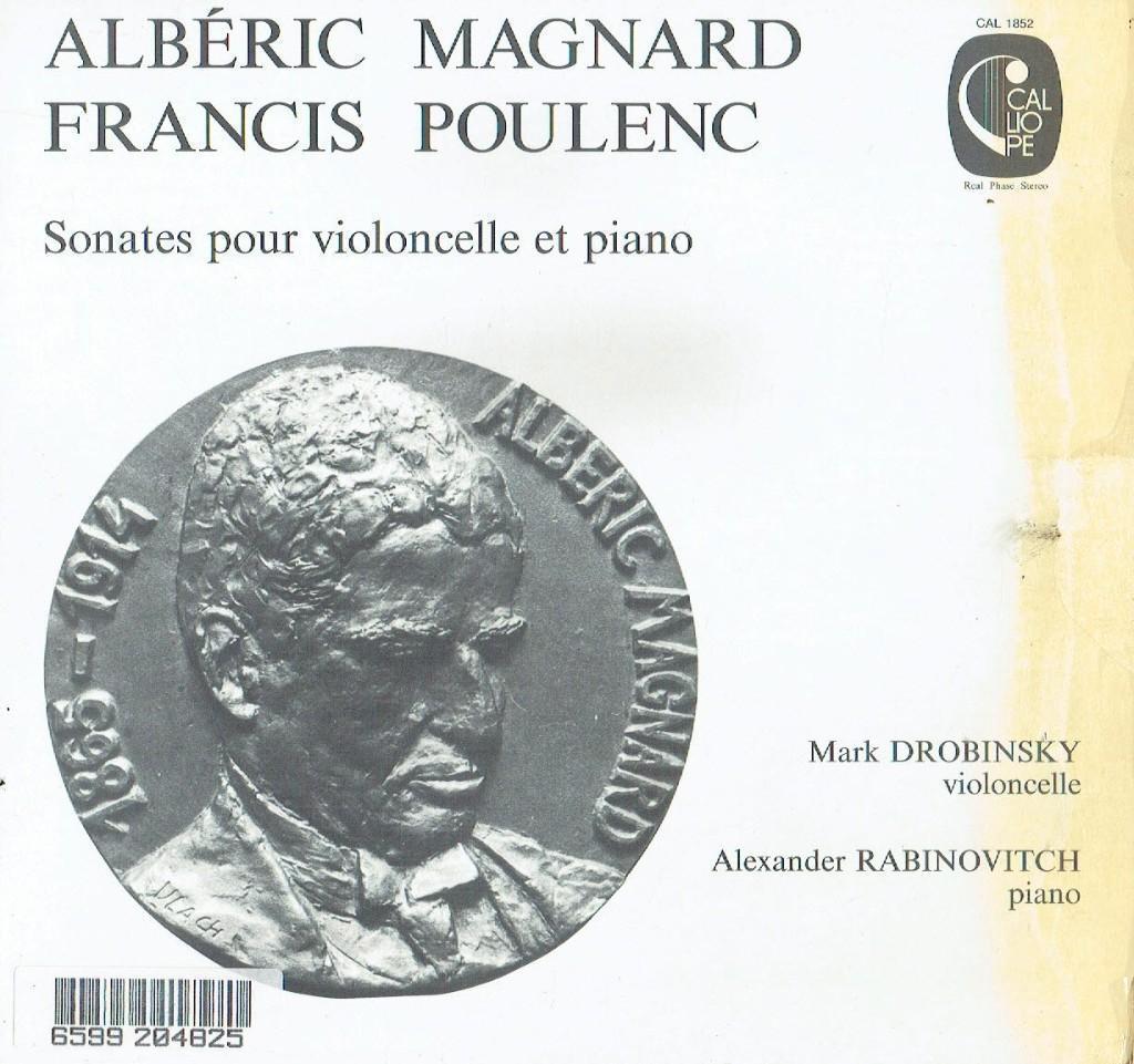 Magnard Poulenc Sonates Pour Violoncelle Et Piano, Kamermuziek, Verzenden, Zo goed als nieuw, 12 inch