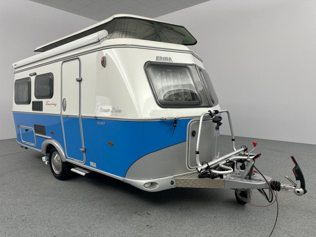 Eriba Touring Troll 530 Ocean Drive Cassetteluifel Mover, Caravans en Kamperen, Caravans, Vast bed, Tot en met 2, Bedrijf, 750 - 1000 kg