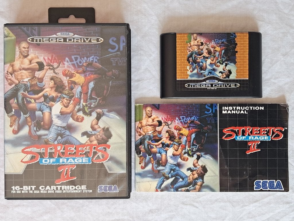 Streets of Rage II (2) - SEGA Mega Drive, Spelcomputers en Games, Games | Sega, Gebruikt, Mega Drive, Vechten, 2 spelers, Vanaf 12 jaar