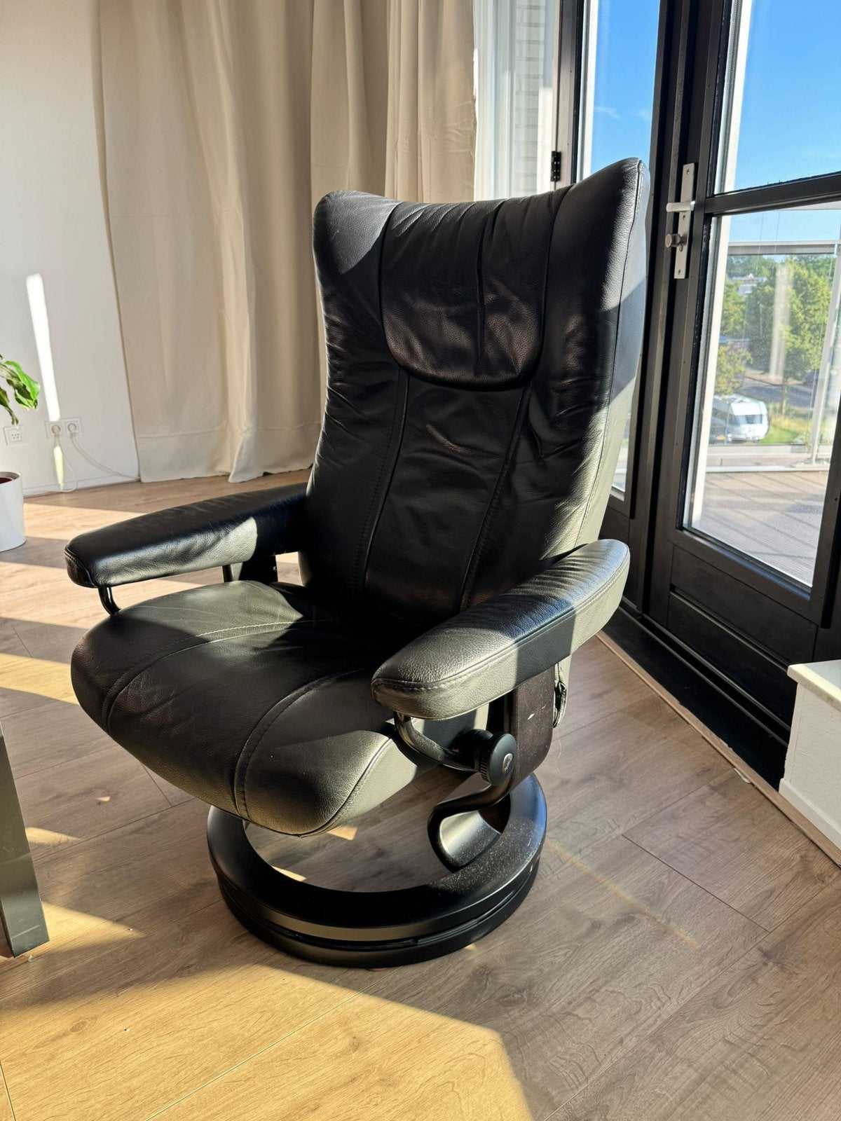 Fijne leren stoel van Stressless, Ophalen, Gebruikt, Zwart, Leer