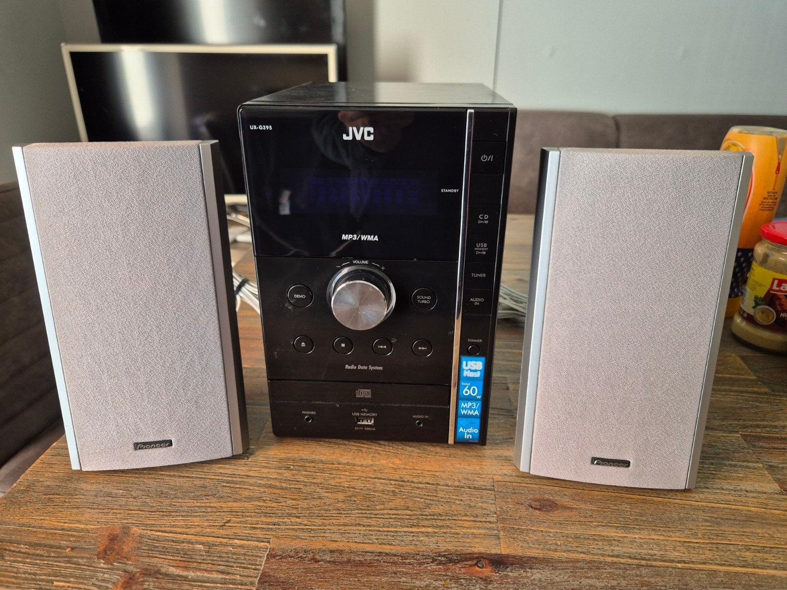 JVC UX-G395 Micro Component System met Pioneer Speakers, Gebruikt, JVC, Microset, Cd-speler