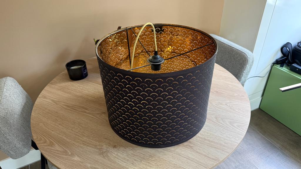 Ikea lamp Nymo. 44cm zwart/goud, Ophalen, Zo goed als nieuw, Minder dan 50 cm