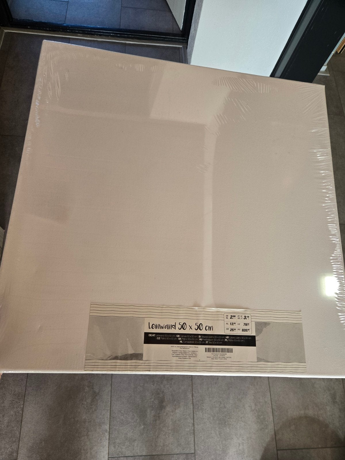 Nieuw Leeg Canvas Schilderdoek 50x50 cm, Ophalen of Verzenden, Nieuw, Doek