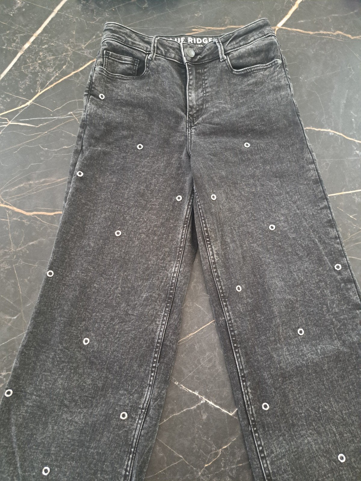 Blue Ridge (WE) Wide Leg Jeans Zwart Maat 152, Ophalen of Verzenden, Zo goed als nieuw, Blue Ridge, Meisje