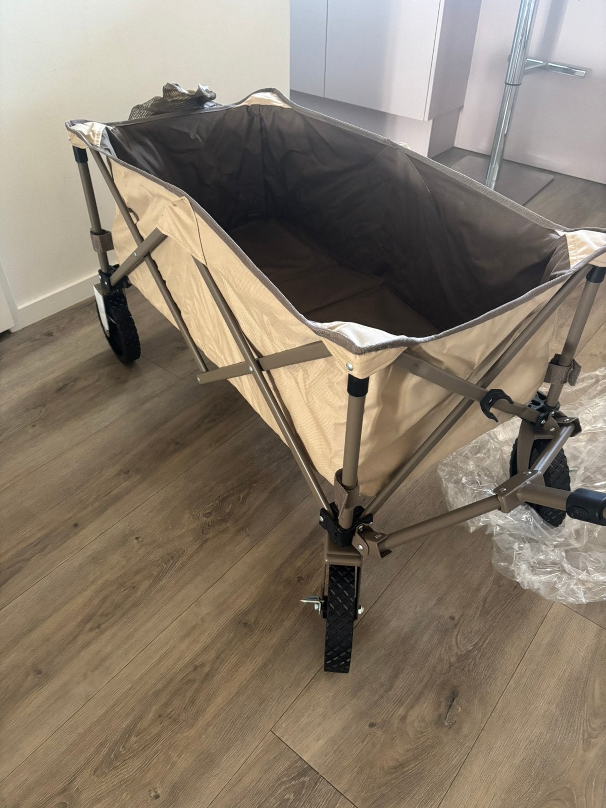 Nieuwe Compacte Opvouwbare Campingwagen 127L Zandgeel, Ophalen of Verzenden, Opvouwbaar, Nieuw