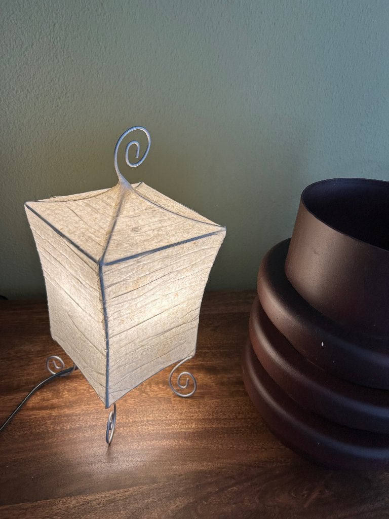 Sfeer lampje vierkant van papier, Ophalen, Overige materialen, Zo goed als nieuw, Minder dan 50 cm